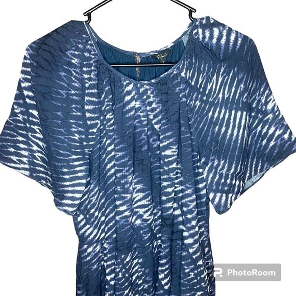 Rails Drew Tiered Tie Dye  Blue Nile Midi Dress Size S - Picture 4 of 11
